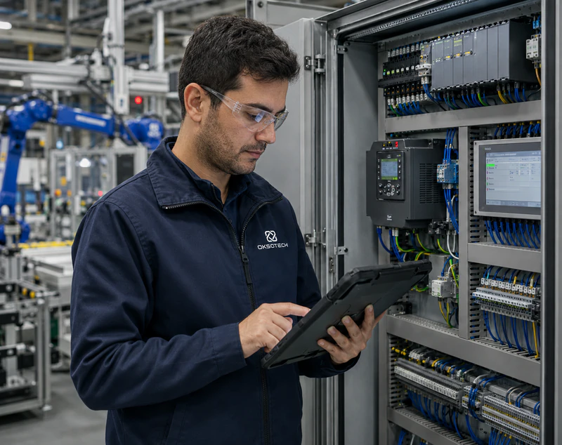 okso tech industrial automation male engineer